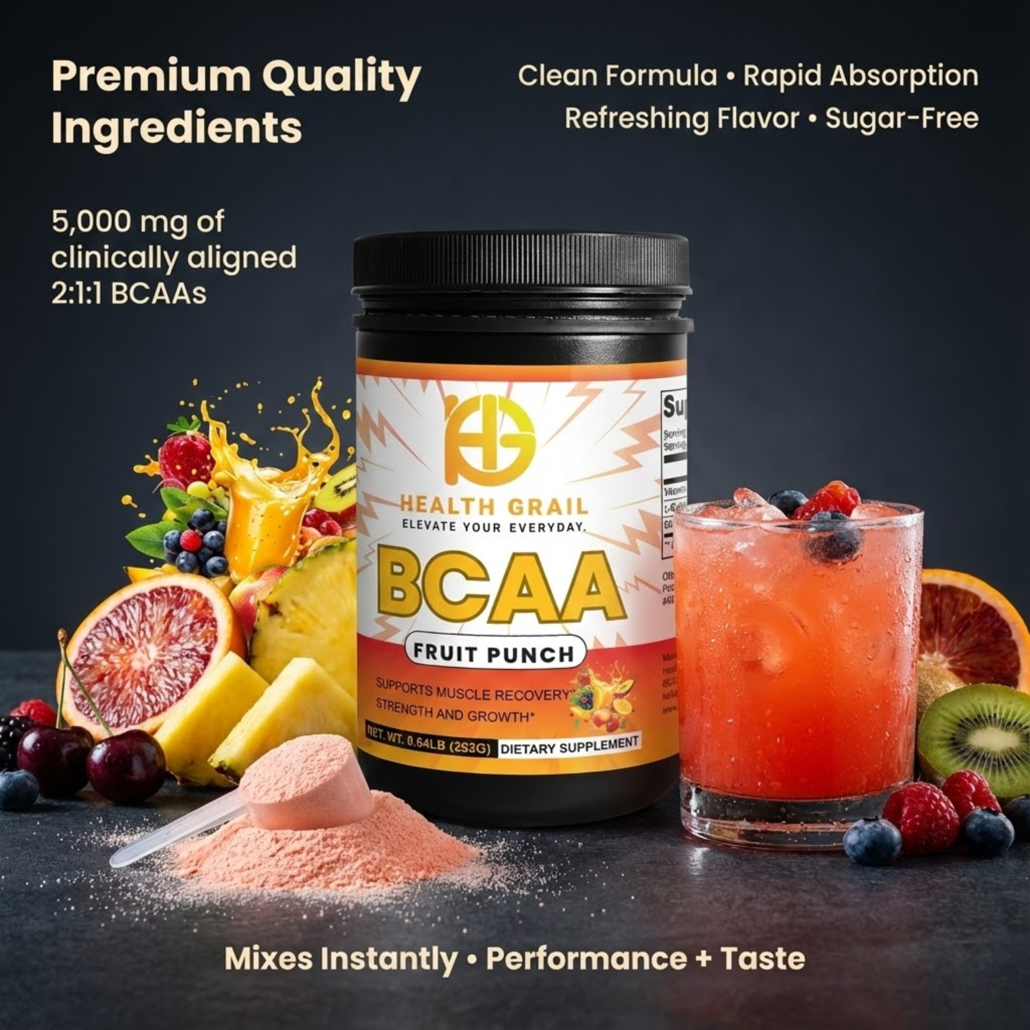 HEALTH-GRAIL BCAA — FRUIT PUNCH