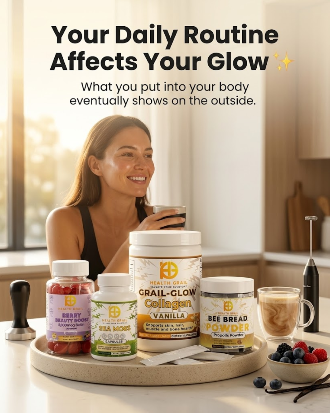 Grail Glow Stack – Women's Beauty & Wellness Bundle