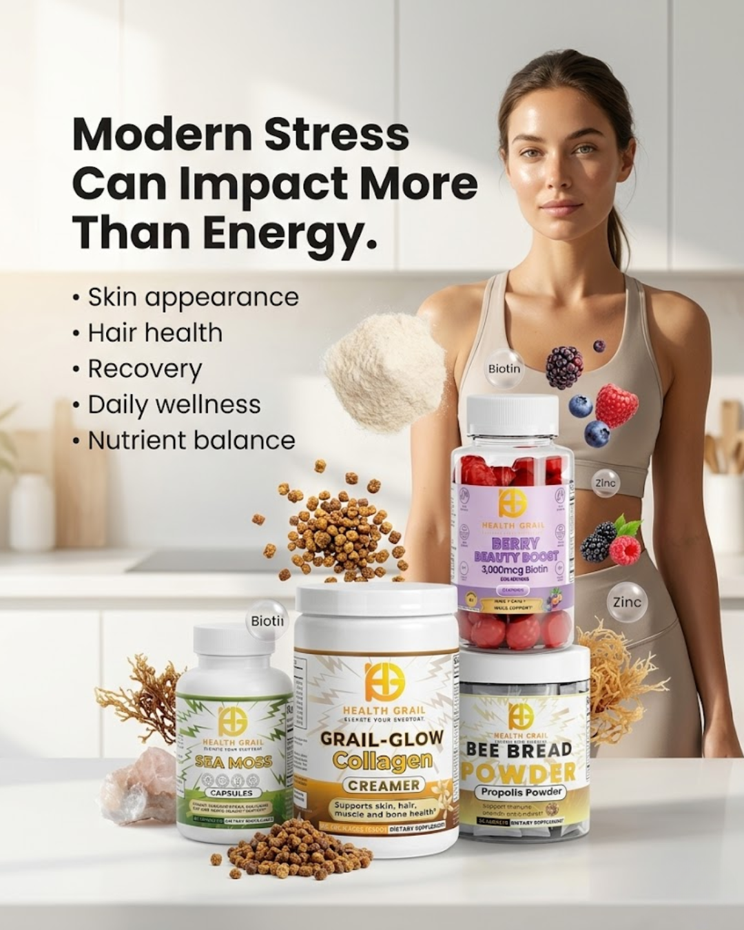 Grail Glow Stack – Women's Beauty & Wellness Bundle