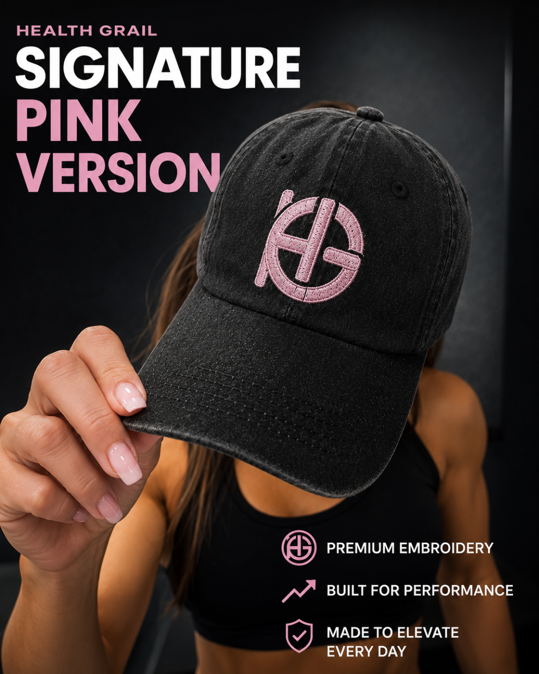 Black Lifestyle Off-Duty Cap Pink Logo