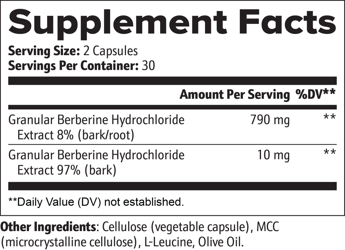 Berberine — Supplement Facts