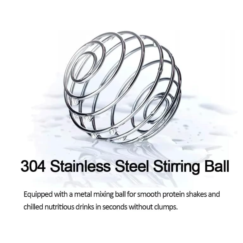 304 stainless steel stirring ball for stainless steel shaker bottle, ideal for mixing protein shakes and drinks.