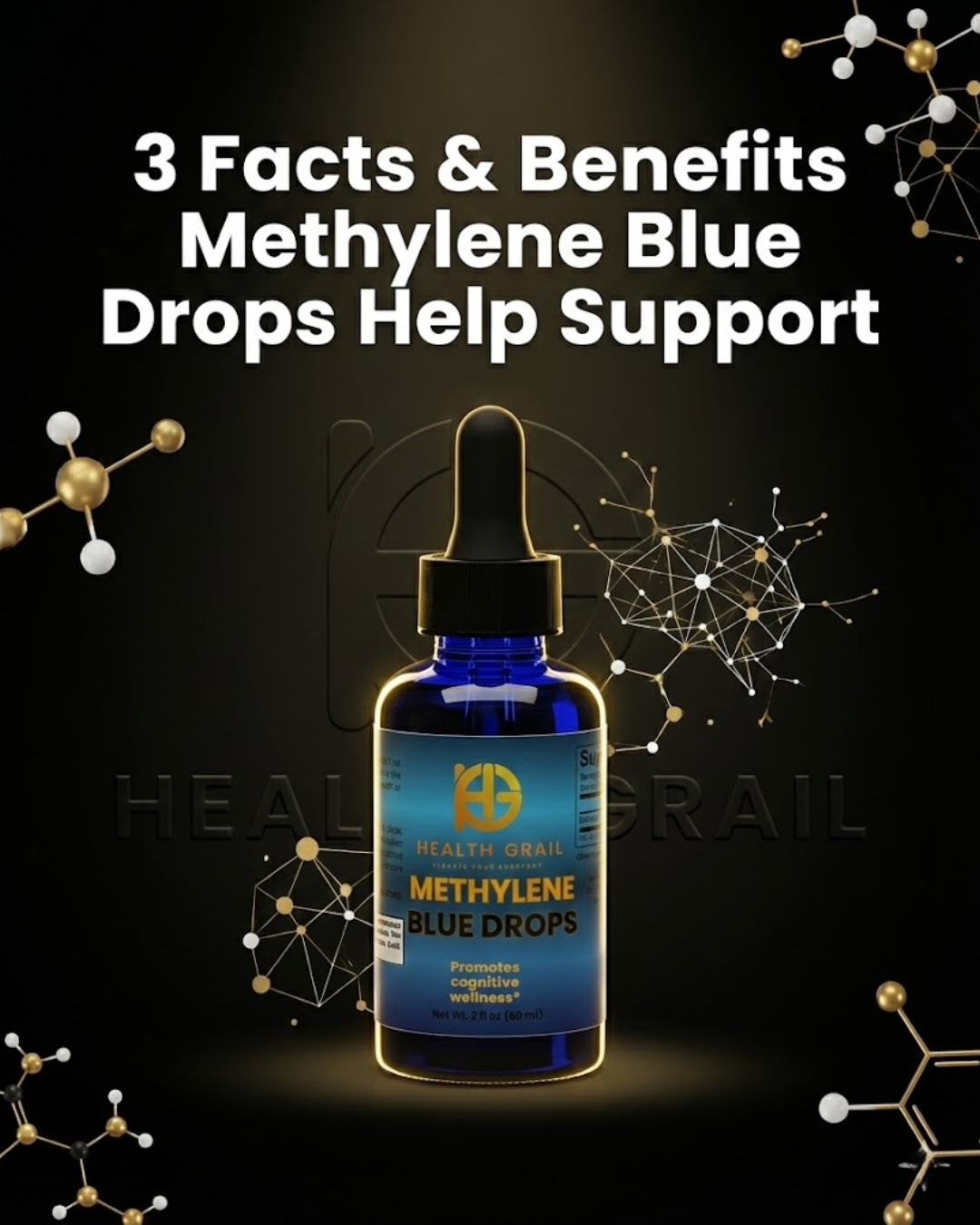 Health-Grail Methylene Blue Drops educational product graphic