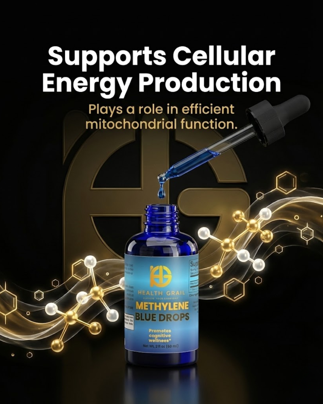 Health-Grail Methylene Blue Drops cellular research product graphic