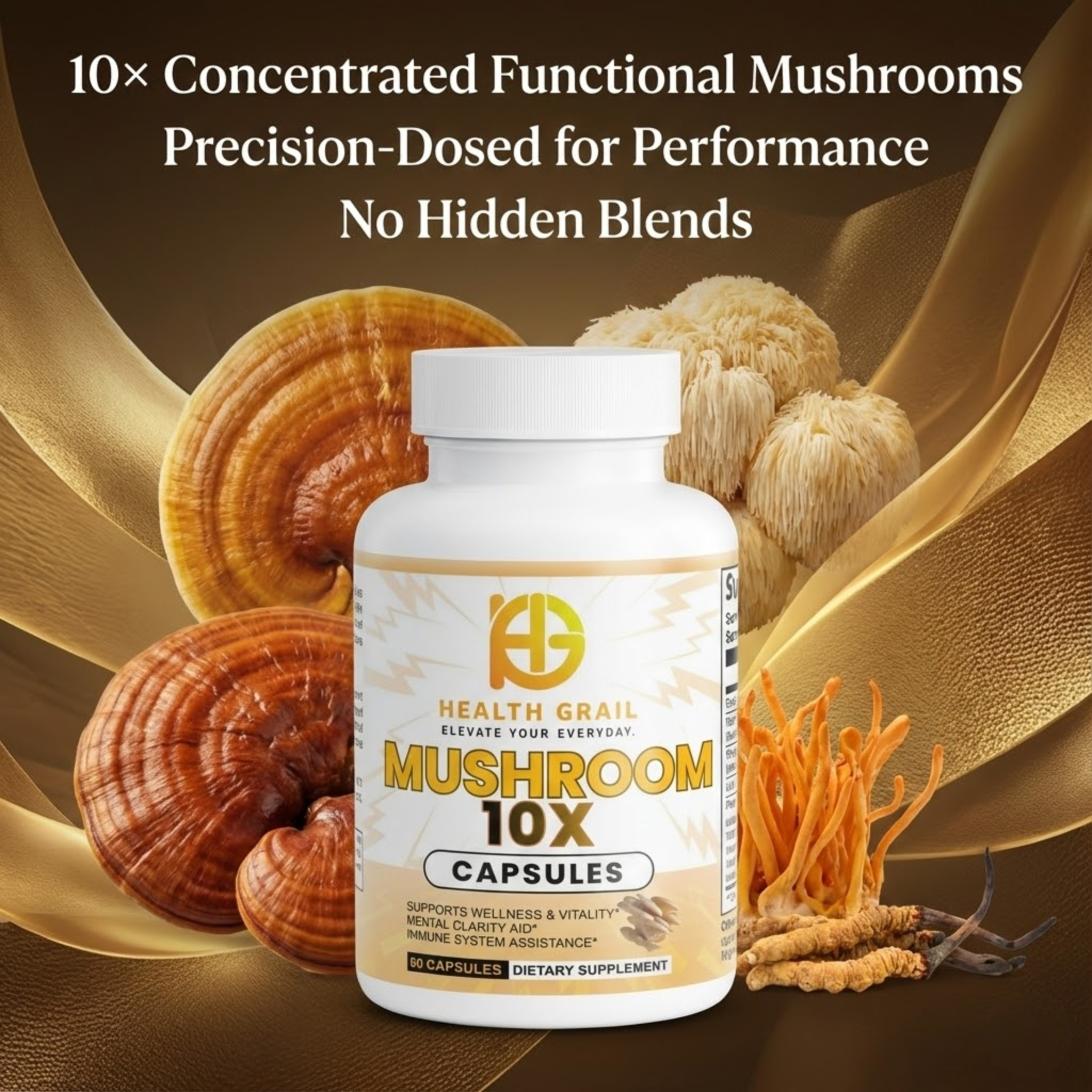 HEALTH-GRAIL MUSHROOM COMPLEX 10X
