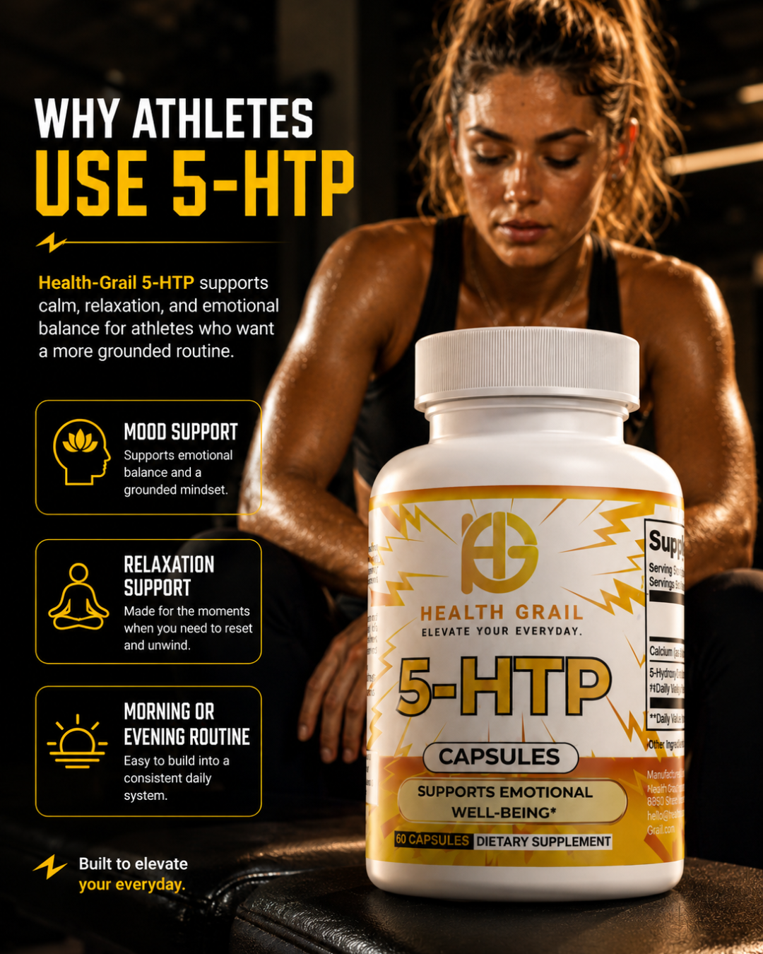Health-Grail 5-HTP for athletes building an intentional relaxation routine