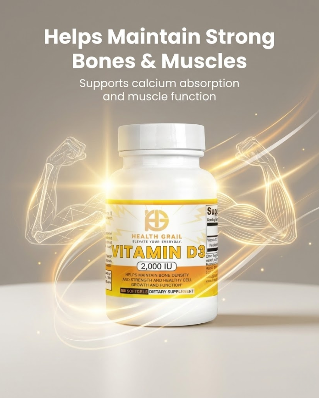 Health-Grail Vitamin D3 2,000 IU