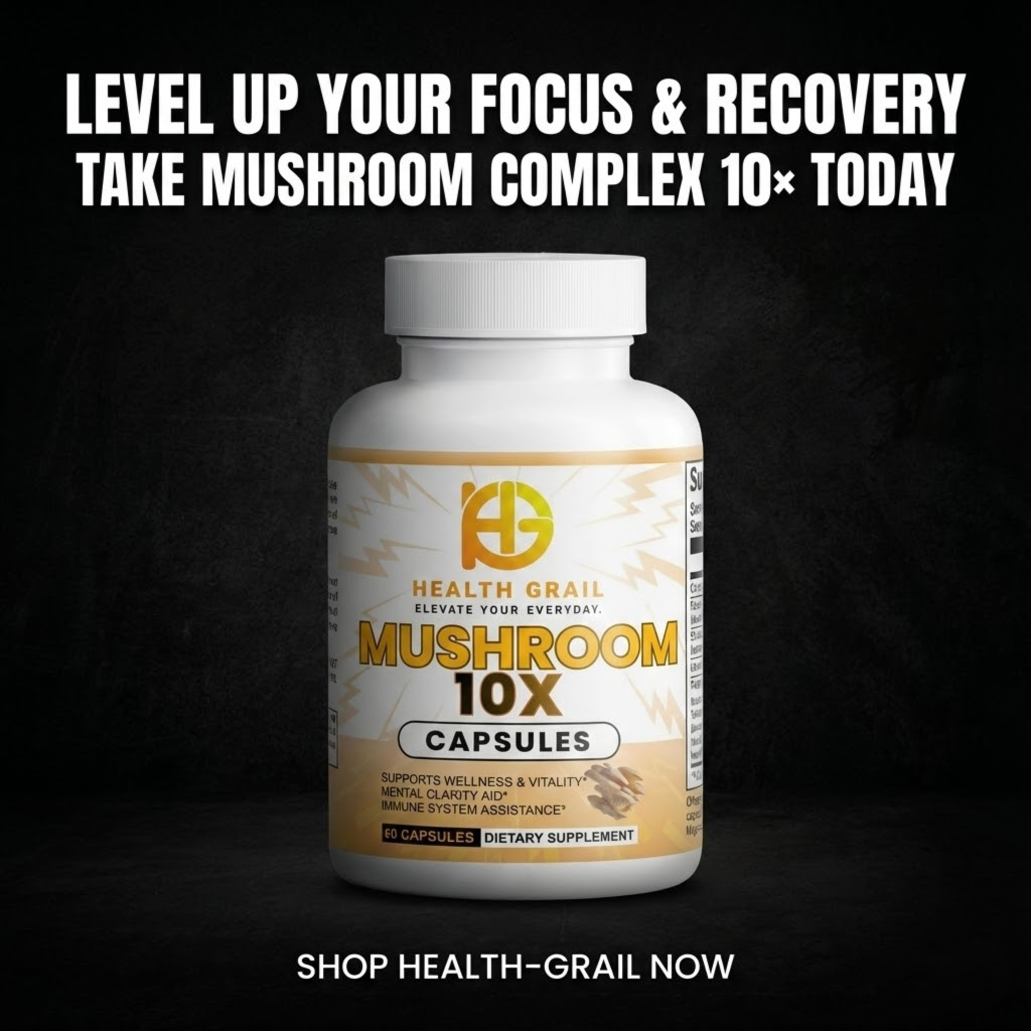 HEALTH-GRAIL MUSHROOM COMPLEX 10X