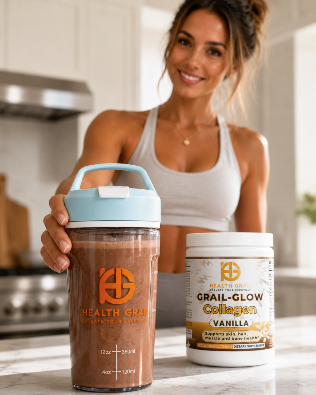 Electric Protein Shaker Bottle (550 ML)