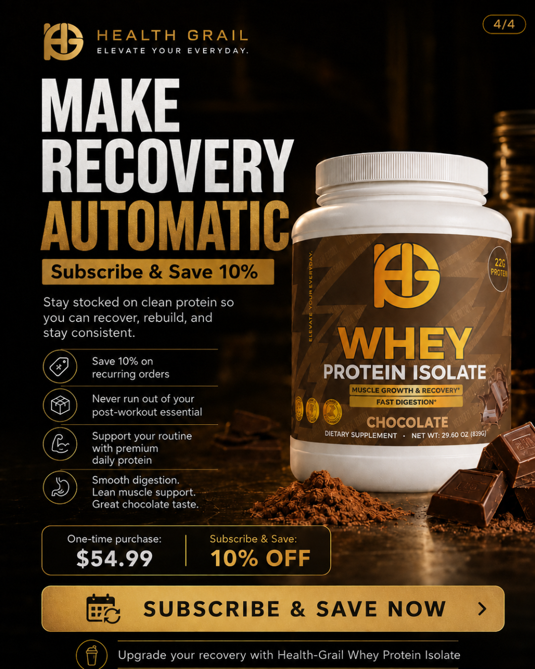Whey Protein Isolate — Chocolate