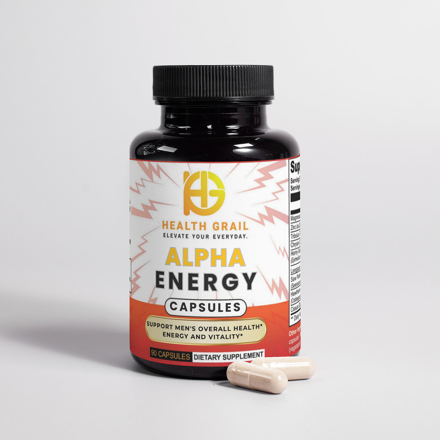 Health-Grail Alpha Energy men's vitality and mineral botanical supplement