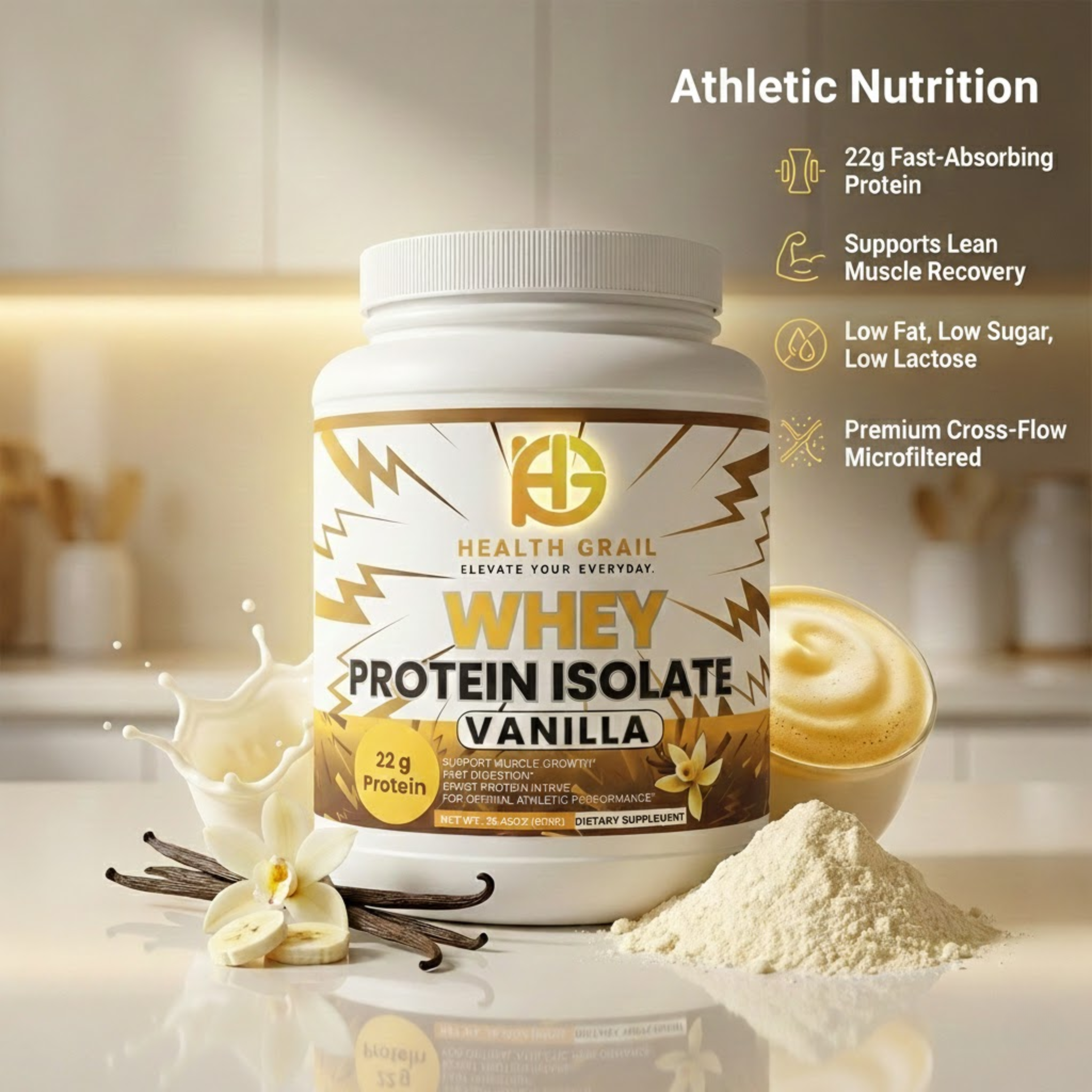 HEALTH-GRAIL VANILLA WHEY PROTEIN ISOLATE